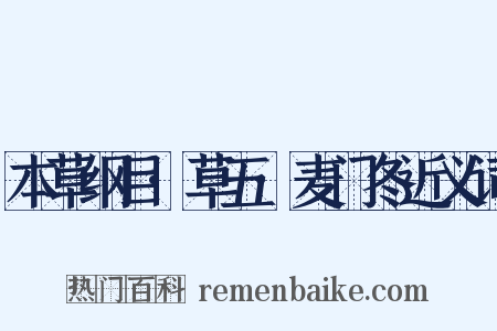 本草纲目·草五·麦门冬近义词是什么意思的图片